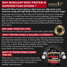 MuscleXP 100% Whey Protein - 2Kg (4.4 lbs), Double Rich Chocolate - The New Whey Standards