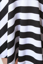 Black and White Striped Skater Skirts demo