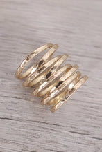 Hammered Wrapped Crossover Rings